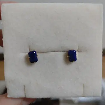 K10 라피스라줄리 스퀘어 귀걸이