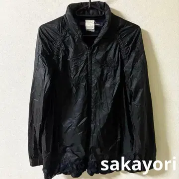 sakayori 리버서블 점퍼 도트 무늬 블루종 블랙