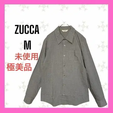 컨디션 최상 [zucca] 레귤러 카라 긴팔 그레이 심플 비즈니스