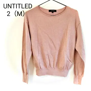UNTITLED 라메 믹스 핑크 긴팔 상의 2 (M)