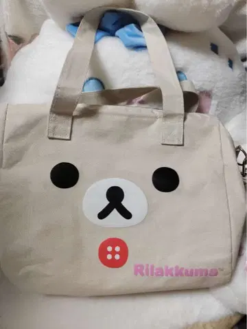 리락쿠마 캐릭터 숄더백 베이지