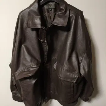 CLEL 브라운 가죽 자켓 L 사이즈