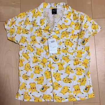 피카츄 오픈 카라 셔츠 키즈 L 택 포함 포켓몬 빌리지 아로하