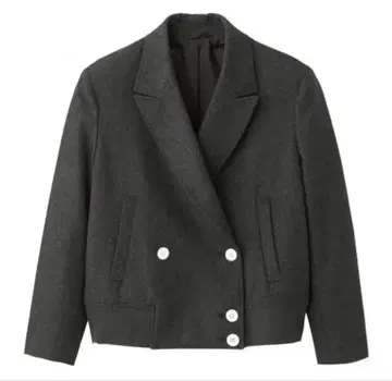 새상품 GU x 김 조네스(KJ) 더블 브레스트 자켓 다크 그레이 M