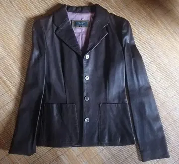 S.D.K 양가죽 가죽 자켓 브라운 여성용