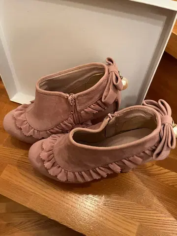 LIZ LISA 레이스 부츠 핑크 펄 M