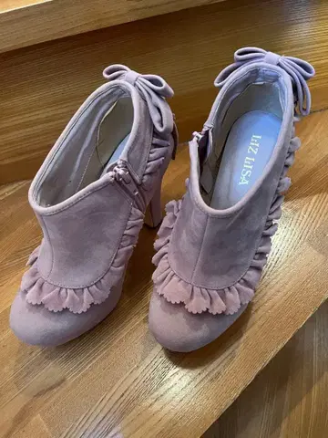 LIZ LISA 레이스 부츠 핑크 펄 M