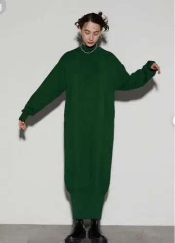 UN3D. 코쿤 루즈 니트 원피스