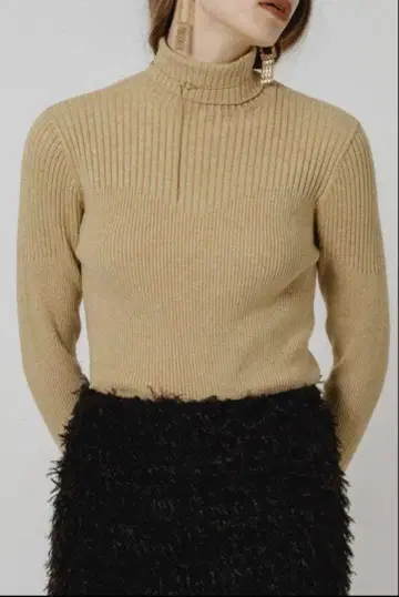 eaphi RANDOM RIB TURTLENECK KNIT