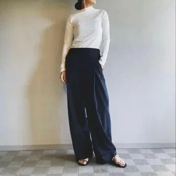 Nala 와이드 레그 스윔 팬츠 네이비