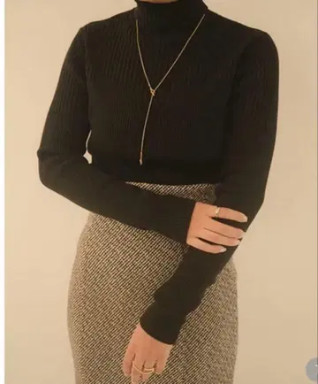 eaphi RANDOM RIB TURTLENECK KNIT 블랙