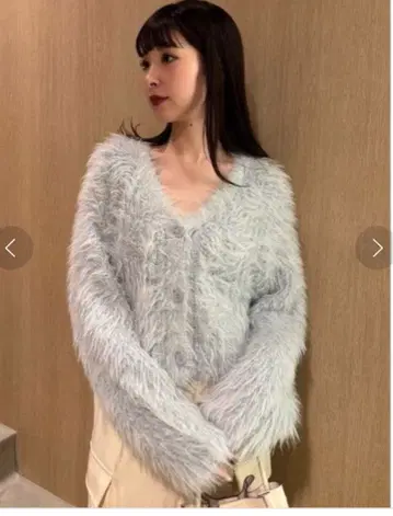 FRAY I.D 필름 샤기 니트 가디건