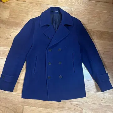 유나이티드 애로우즈 네이비 더블 브레스트 울 피코트