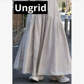 Ungrid 개더 디자인 스커트 아이보리