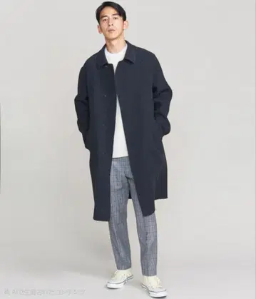 BEAUTY&YOUTH 리버 체크 발라칼라 코트