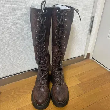 jouetie 레이스업 롱 부츠