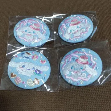 시나모롤 자수 캔뱃지 4개 세트 산리오