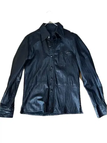 레어 ROEN 로엔 백 스컬 가죽 자켓 셔츠 레오파드 46