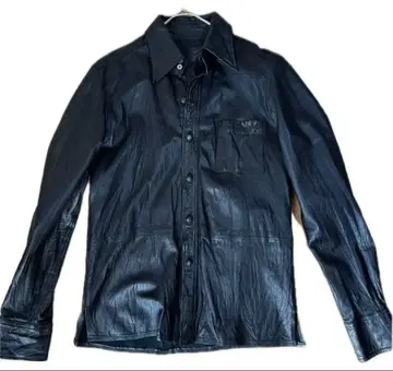 레어 ROEN 로엔 백 스컬 가죽 자켓 셔츠 레오파드 46