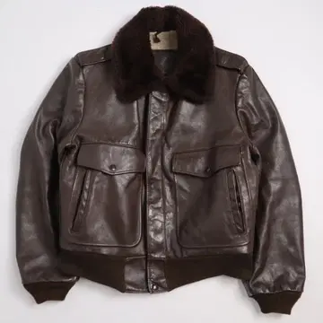 70s Sears TYPE G1 짧은 기장 가죽 플라이트 자켓 USA제