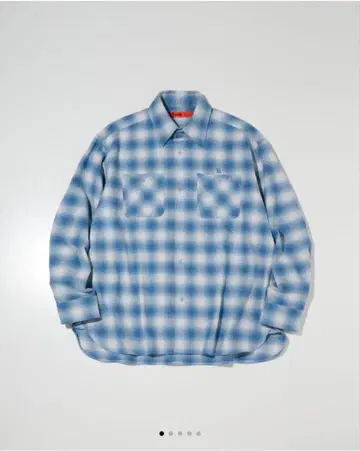 야마다 렌 착용 초흡사 radiall 옴브레 체크 셔츠