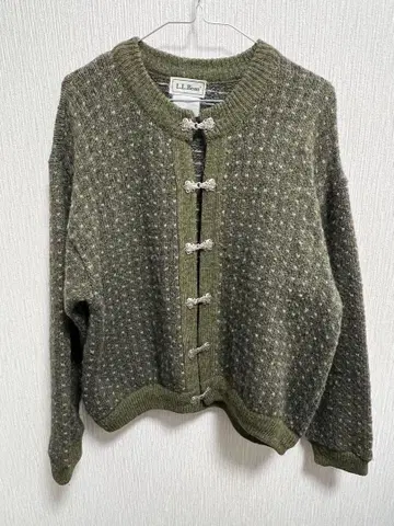 80s LLBean 빈티지 노르웨이산 바즈아이 가디건 짧은 기장