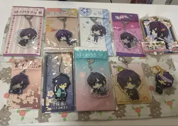 박앵귀 사이토 하지메 아크릴 키링, 패스 케이스, 러버 키링 세트