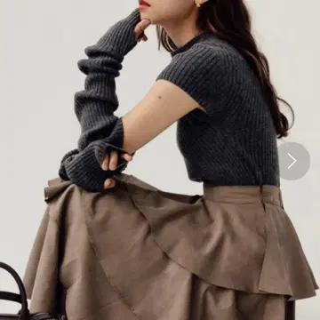 RANDEBOO Charm 워머 니트 그레이