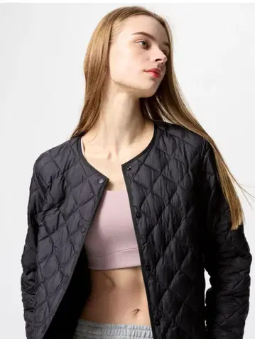 [ 새상품 ] UNIQLO 웜 패디드 퀼팅 자켓 S 블랙
