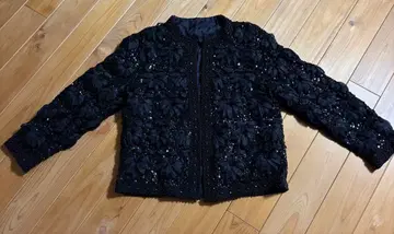 스팽글과 비즈의 블랙 자켓
