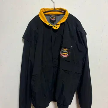 블랙/옐로우 컬러 점퍼 블루종