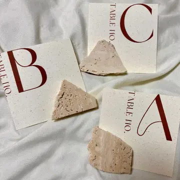 테이블 넘버 대리석 결혼식 웨딩