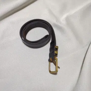 블랙 가죽 벨트 골드 컬러 버클