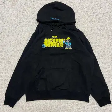 KIKETY 컬러풀 그래픽 블랙 후드티