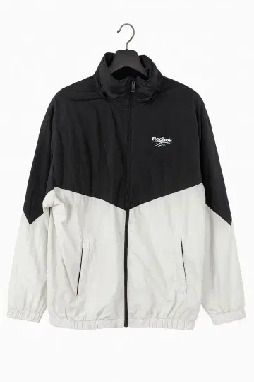 Reebok 나일론 자켓 블랙/화이트