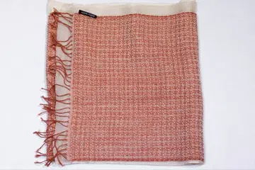 새상품 ANNE KLEIN 오렌지 계열 체크 무늬 머플러