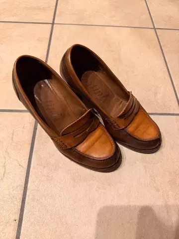 Pertini 페르티니 로퍼 브라운 투톤 컬러 36 사이즈