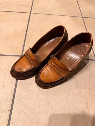 Pertini 페르티니 로퍼 브라운 투톤 컬러 36 사이즈