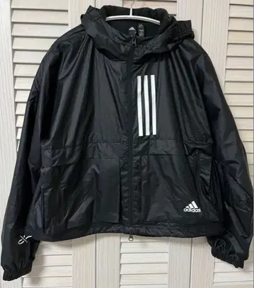 adidas 바람막이 플리스 블랙 S