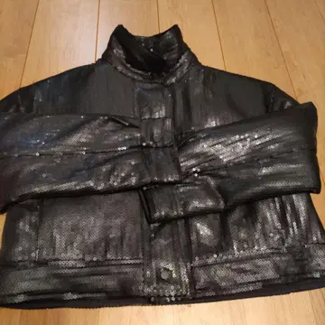 자라 자켓 스팽글 블랙 L 사이즈
