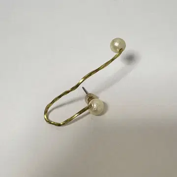 아오키 유리 코튼 펄 귀걸이