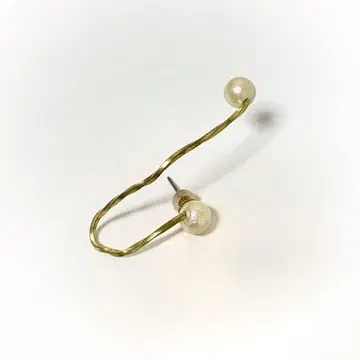 아오키 유리 코튼 펄 귀걸이