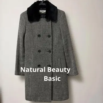 헤링본 더블 브레스트 롱 코트