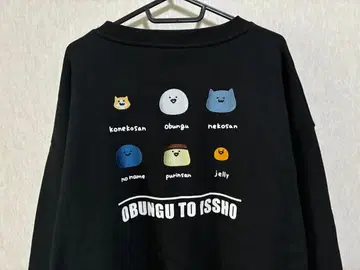 OBUNGU 캐릭터 프린트 맨투맨