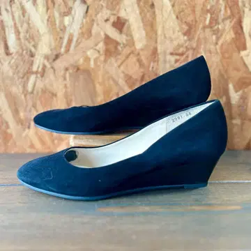 마가렛호웰 아이디어 웨지솔 스웨이드 가죽 펌프스 24 블랙