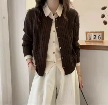 AMELY 레이어드 스타일 니트 가디건 택 포함 새상품