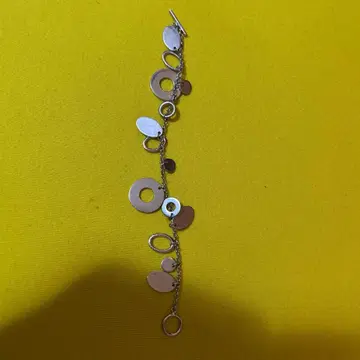 실버색 오벌 서클 팔찌