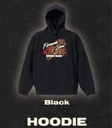 [레어] 브루노 마즈 Fireworks Show Hoodie 블랙 L