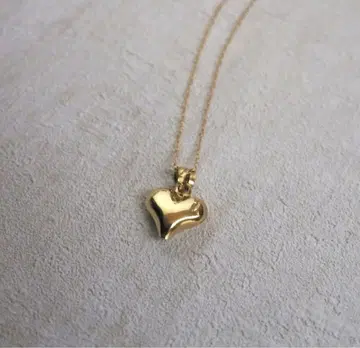 elflamingo K10 puffHEART 하트형 목걸이