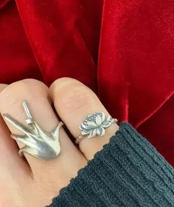 빈티지 실버 반지 액세서리 반지